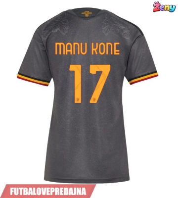 Lacne Ženy Futbalové dres AS Roma Manu Kone #17 2026-27 Krátky Rukáv - Tretina
